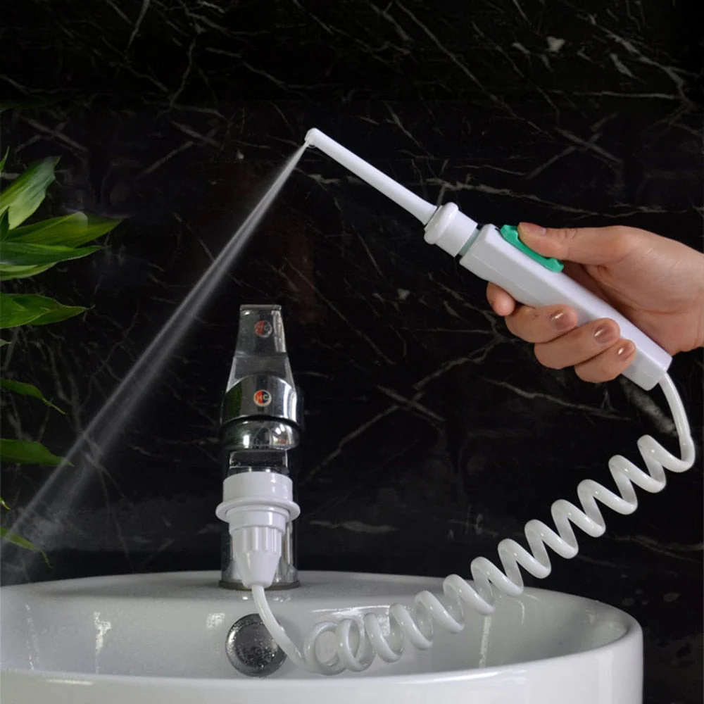 HULIANFU Water Dental Flosser Faucet Oral Irrigator Floss Dental Irrigator Dental Pick Oral Irrigation Teeth Cleaning Machine - Deanwangkt