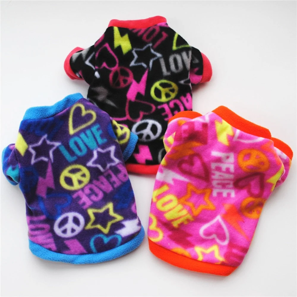 HULIANFU Warm Fleece Pet Dog Clothes Cute Skull Printed Pet Coat Puppy Dogs Shirt Jacket French Bulldog Pullover Camouflage Dog Clothing - Deanwangkt