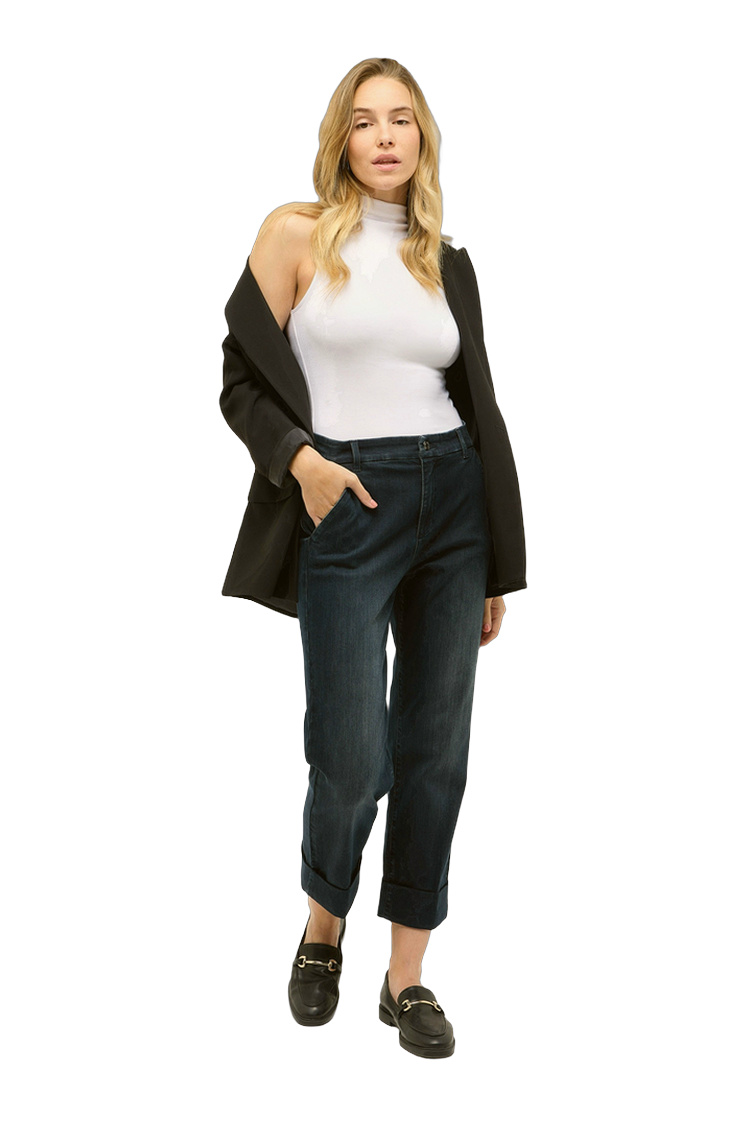 Denim Jeans mit seitlichen Eingrifftaschen – Rückansicht