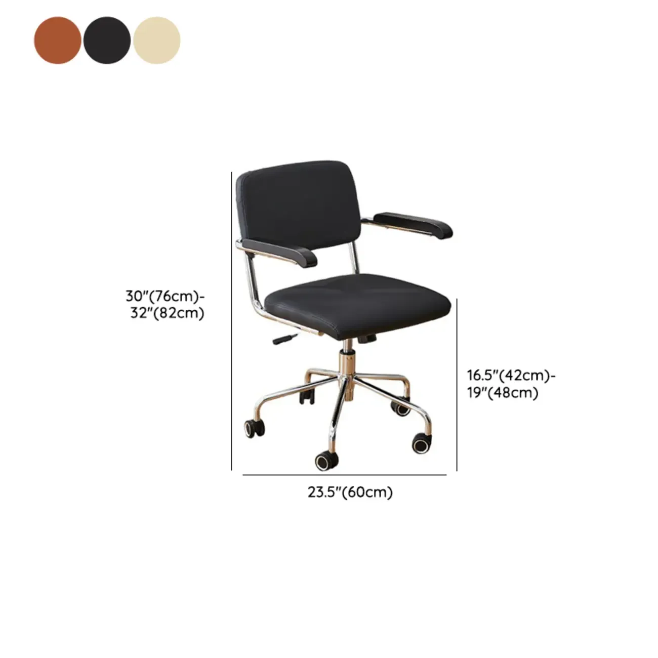 Modern Fabric Metal Frame Adjustable Office Chair