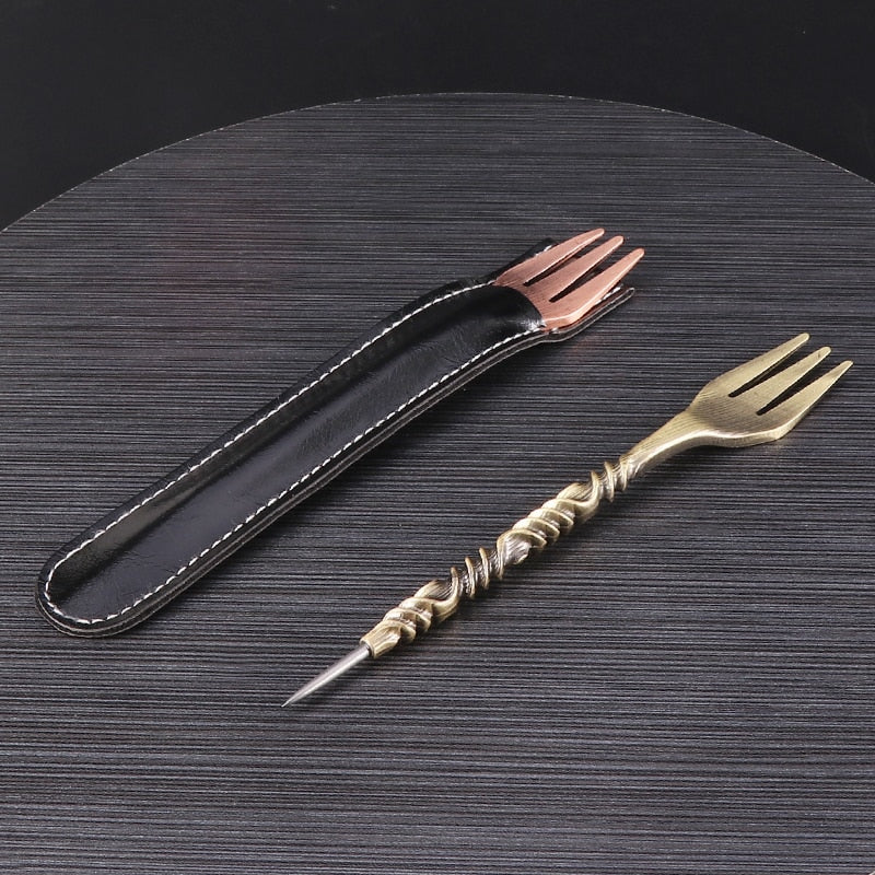 HULIANFU Shisha Fork Retro Aluminum Smoking Set Chicha Mace Twist Shape Nargile Sheesha Hookah  Accessories Tool - Deanwangkt