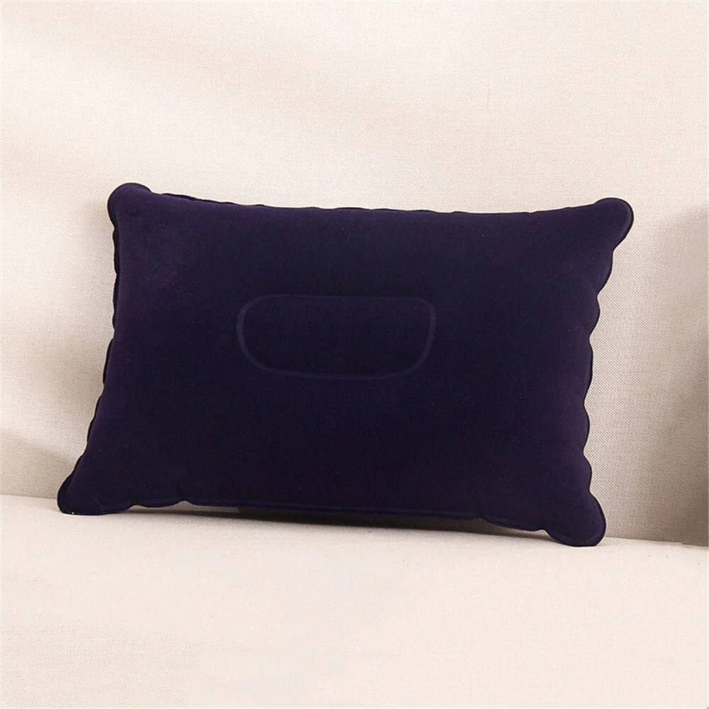 HULIANFU Portable Ultralight Inflatable PVC Nylon Air Pillows Camping Sleep Cushion Travel Hiking Beach Car Plane Head Rest Camp Gears - Deanwangkt
