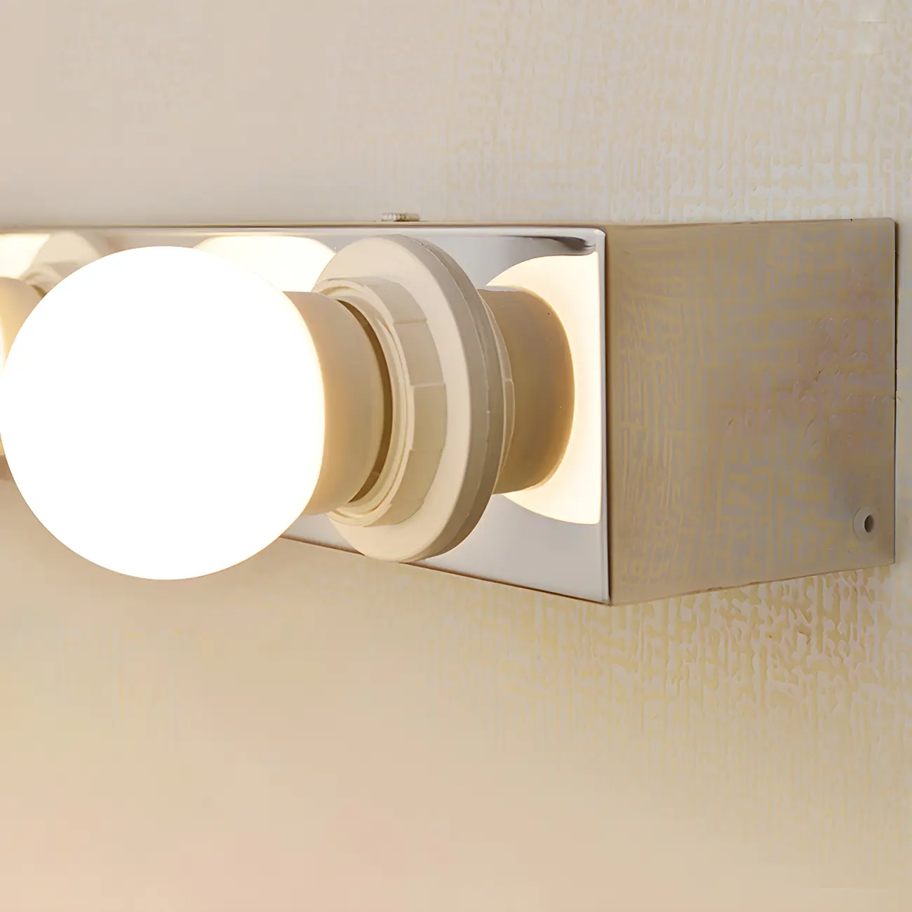 Modern Chrome Globe Bulb Bathroom Vanity Light