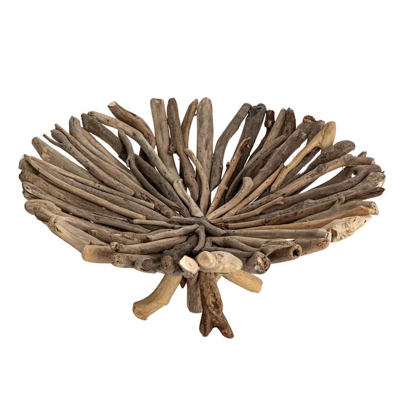 Handmade Driftwood Footed Tray - 18.0 L x 8.0 W x 18.0 H