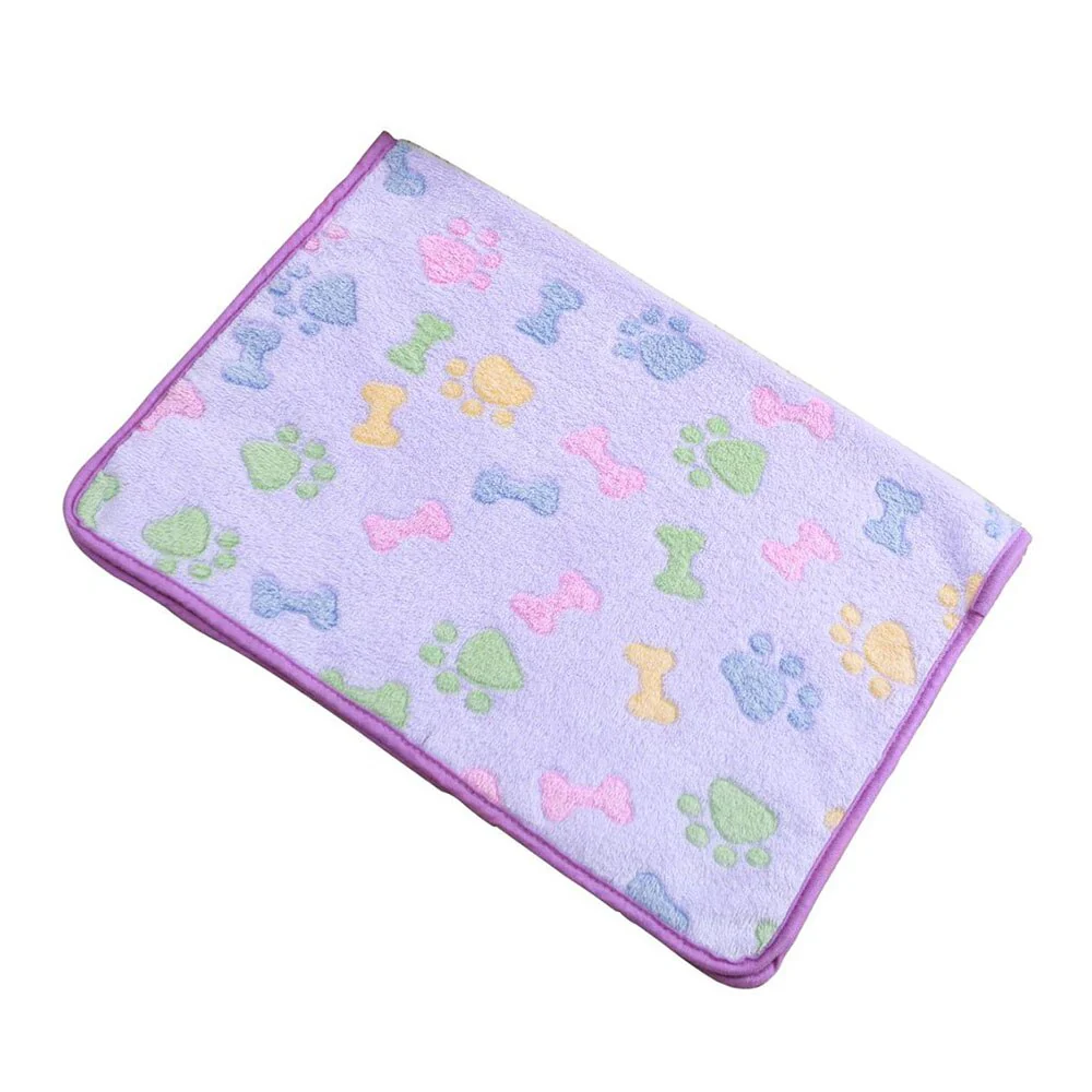 HULIANFU Soft and Fluffy Light Thin Pet Blanket Cute Cartoon Pattern Dog Bed Mat Warm and Comfortable Bed Blanket for Cats Pet Supplies - Deanwangkt