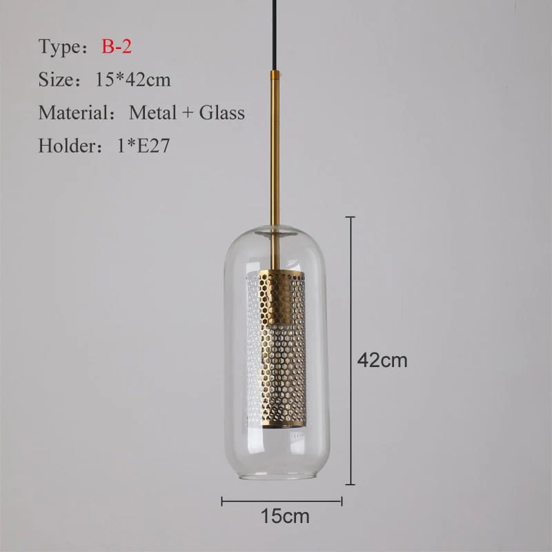 HULIANFU Sliver Bronze Loft Modern Pendant Light Glass Ball Hanging Lamp Kitchen Light Fixture Dining Hanglamp  Living Room Luminaire - Deanwangkt