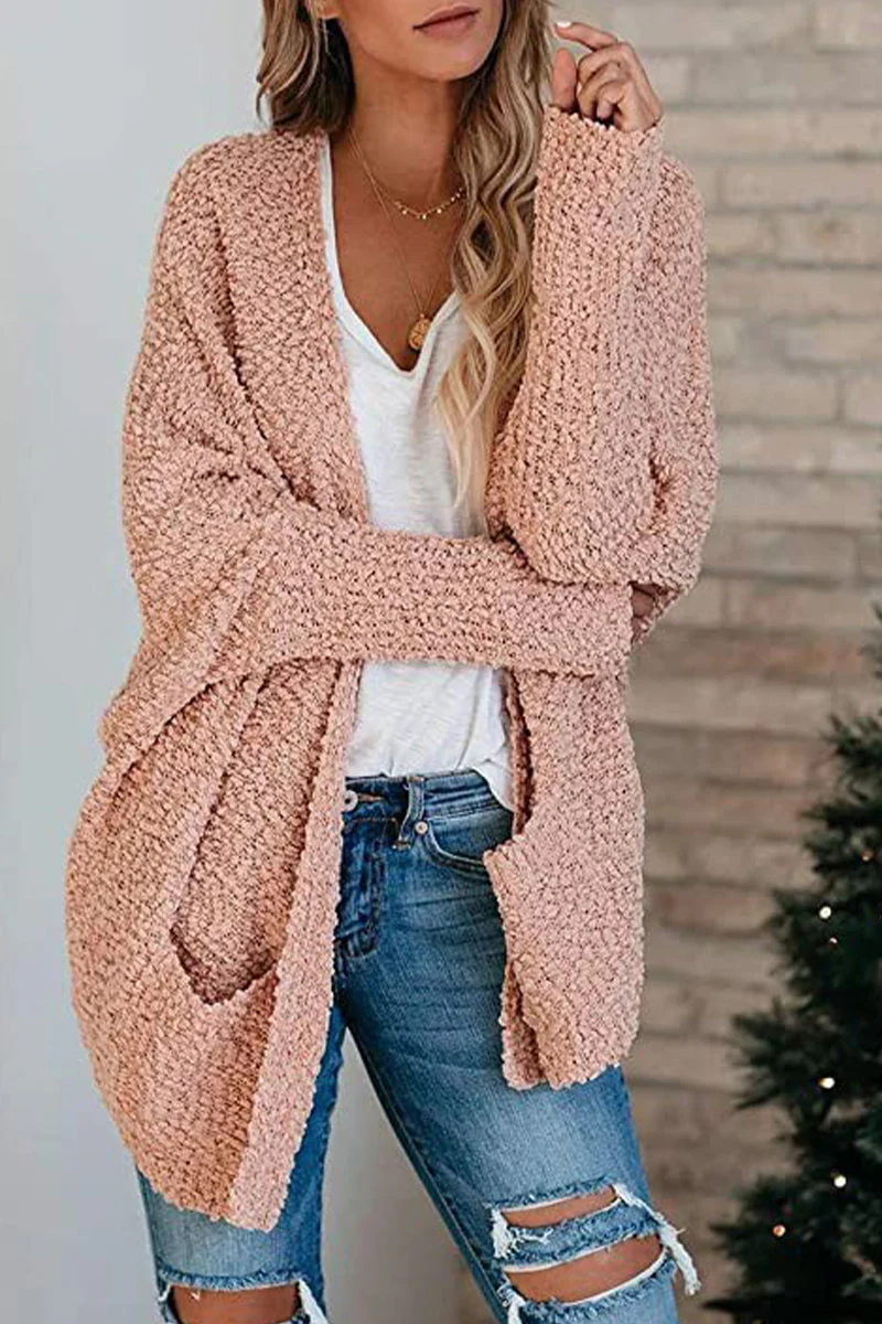 hulianfu Casual Daily Comfy Bat Sleeve Cardigan(5 Colors) - Deanwangkt