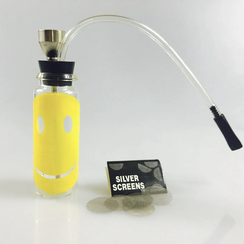 HULIANFU SWSMOK Glass Popular Bottle Water Pipe Portable Mini Hookah Shisha Tobacco Smoking Pipes For Metal Tube Filter - Deanwangkt