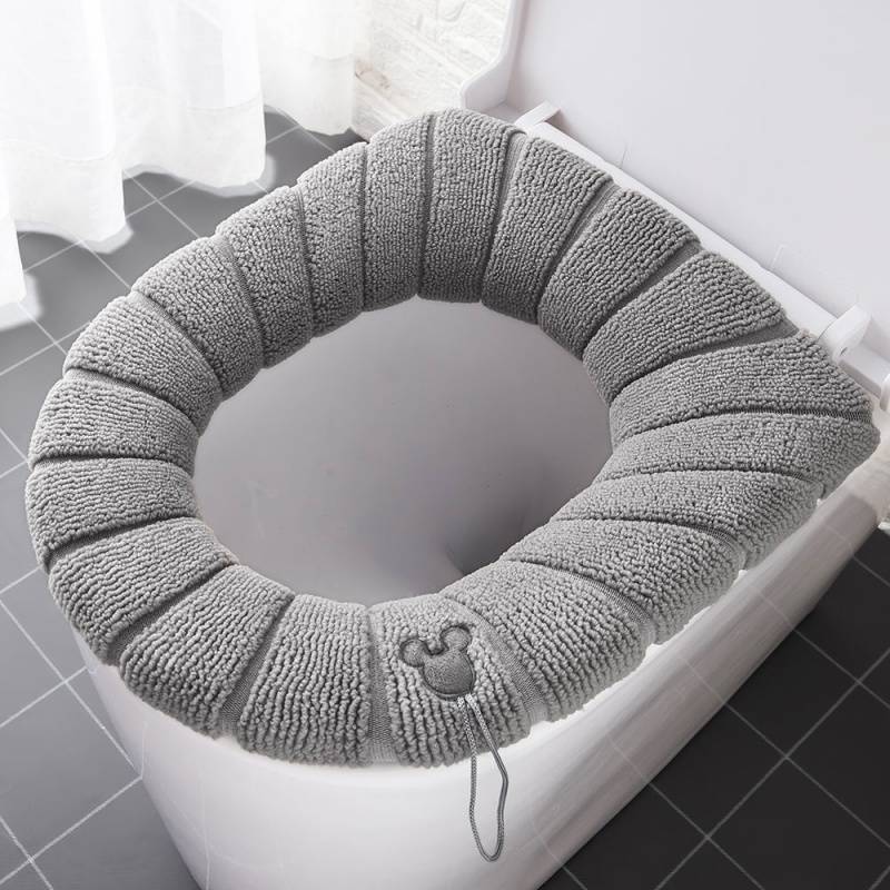 HULIANFU NEW Toilet Seat Mat Set Bathroom Universal Warm Soft Washable Closestool Mat Seat Case Winter Warmer Mat Pad Bidet Covers - Deanwangkt
