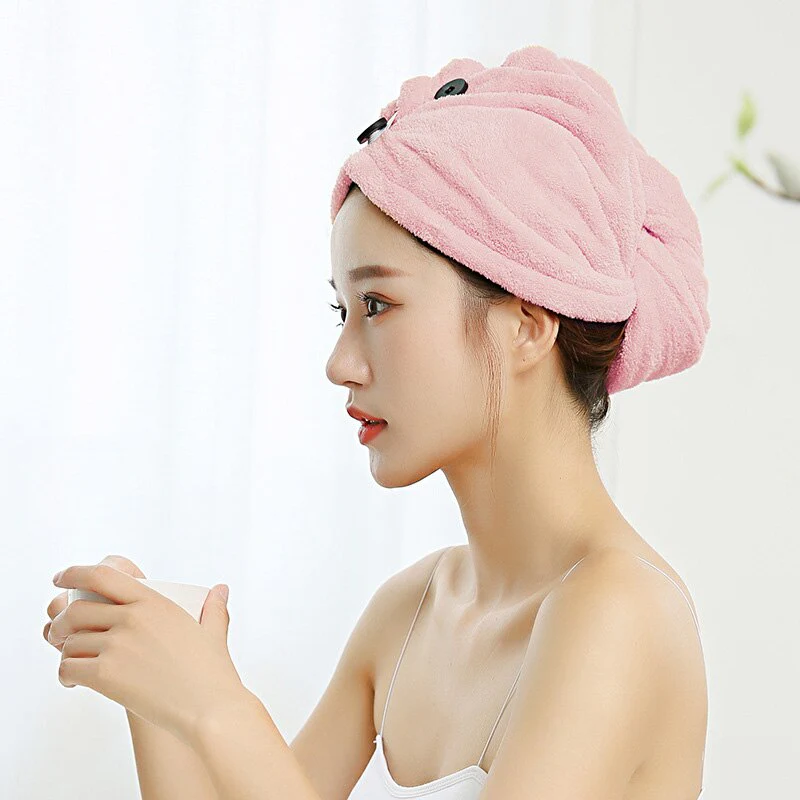 HULIANFU Women Microfiber Towel Hair Towel Bath Towels for Adults Home Terry Towels Bathroom Serviette De Douche Turban for Drying Hair - Deanwangkt