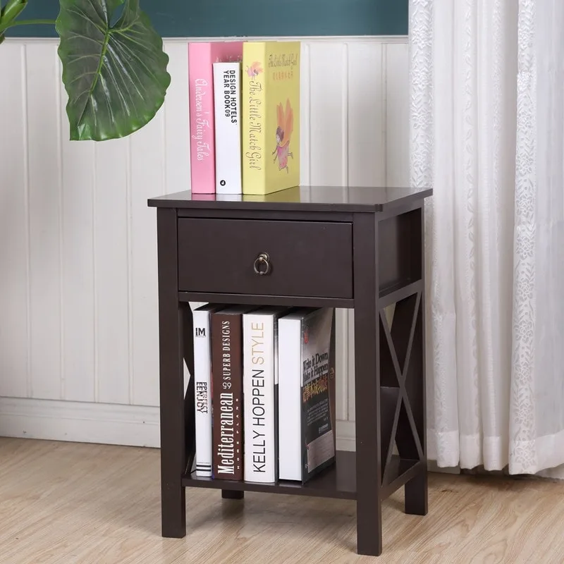 Simple Bedroom Bedside Table With Drawer