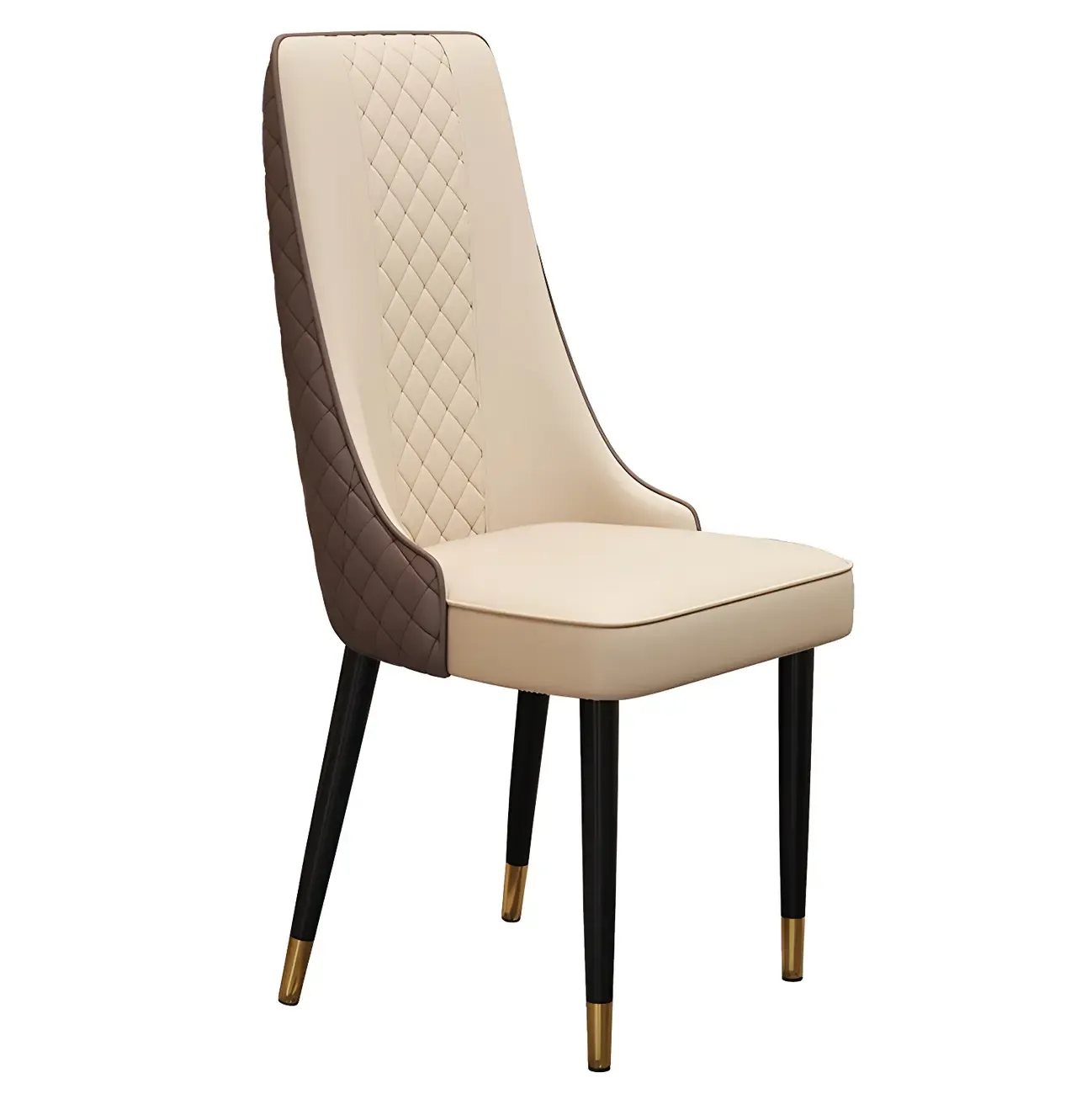 Modern Leather Full Back Upholstered Dining Chair