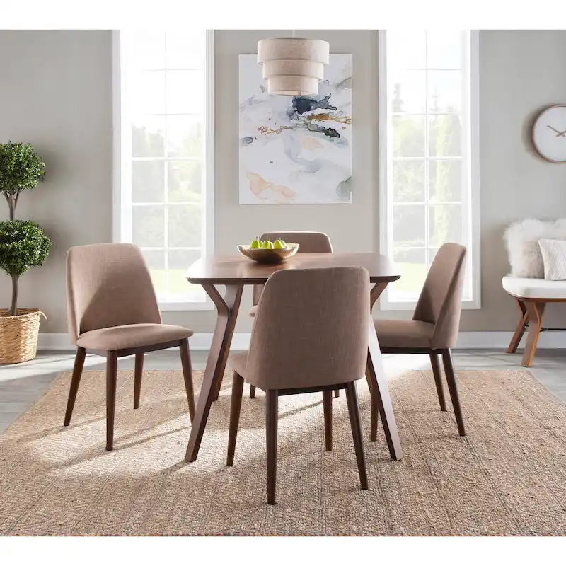 Folia Mid-century Modern Square Dining Table