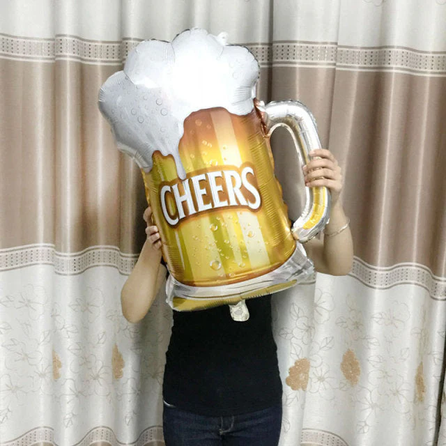HULIANFU Large Helium Foil Balloon Whisky Beer Balloon Wedding Birthday Party Decorations Adult Kids Baby Ballons Event Party Air Globos - Deanwangkt