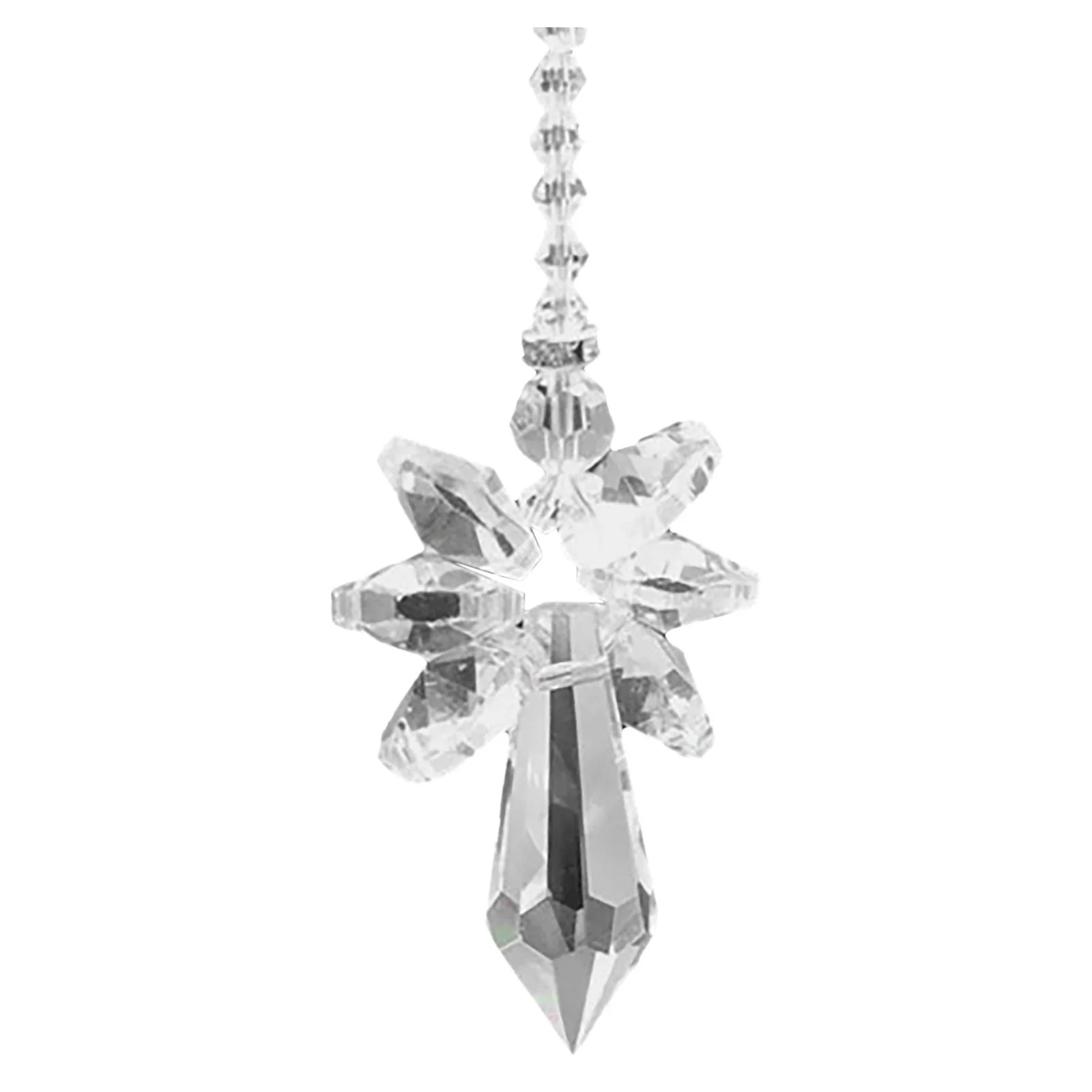 HULIANFU Modern Rainbow Crystal Angel Chakra Suncatcher Charm Window Door Wind Chimes Living Room Hanging Decorations Car Pendant - Deanwangkt