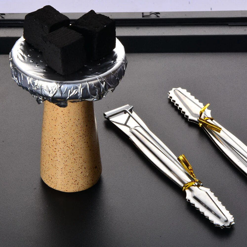 HULIANFU Metal Shisha Hookah Charcoal Tongs Tweezers Tobacco Tongs Water Pipe Sheesha Chicha Narguile Charcoal Tongs Shisha Hookah Tool - Deanwangkt