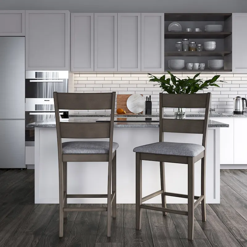 Set of 2 Tuscany Upholstered Counter Height Dining Chair