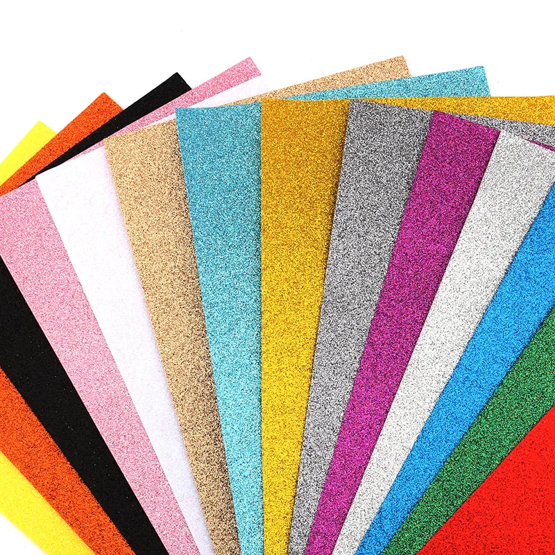 HULIANFU Nanchuang 1mm Thickness Glitter Colorful Non Woven Felt Fabric For Wedding Party Home Decoration Garland Material 20x30cm - Deanwangkt