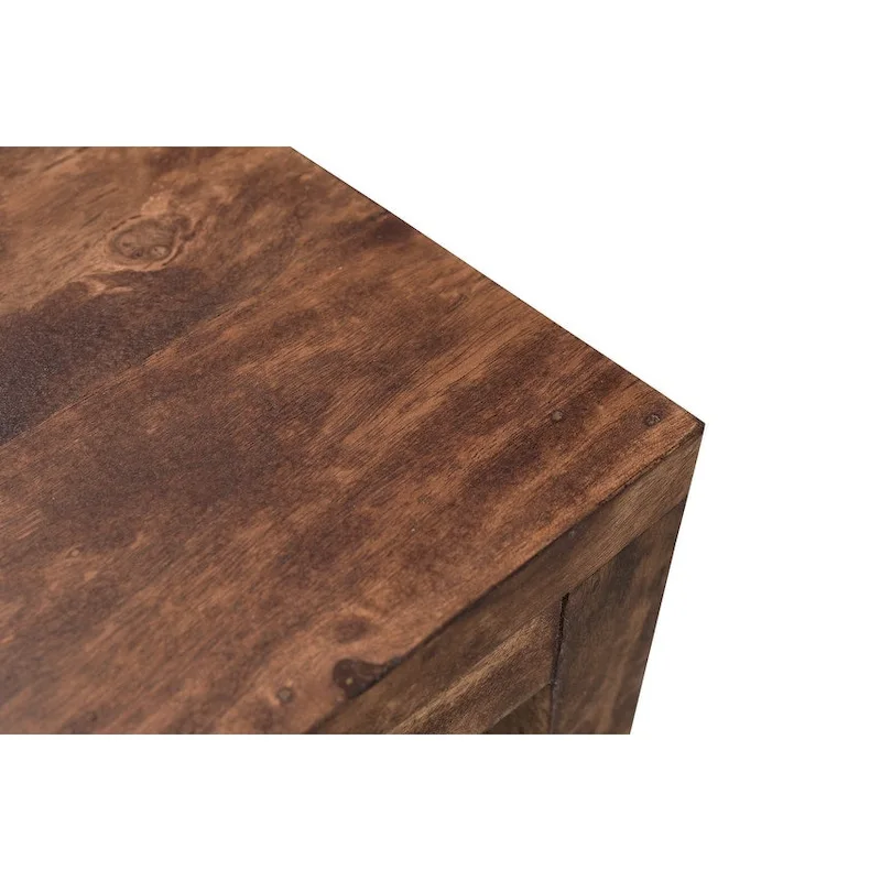 Timbergirl Handmade Simple Acacia Wood Dining Chairs, Set of 2 - 36H x 18W x 18L