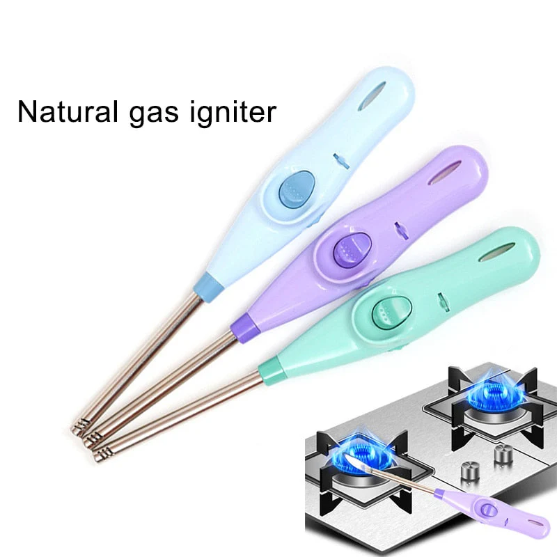 HULIANFU Long Kitchen Igniter Natural Gas Cigarette Candle Bonfire Barbecue Lighter Adjustable Kitchen Ignition Stick Random Color - Deanwangkt