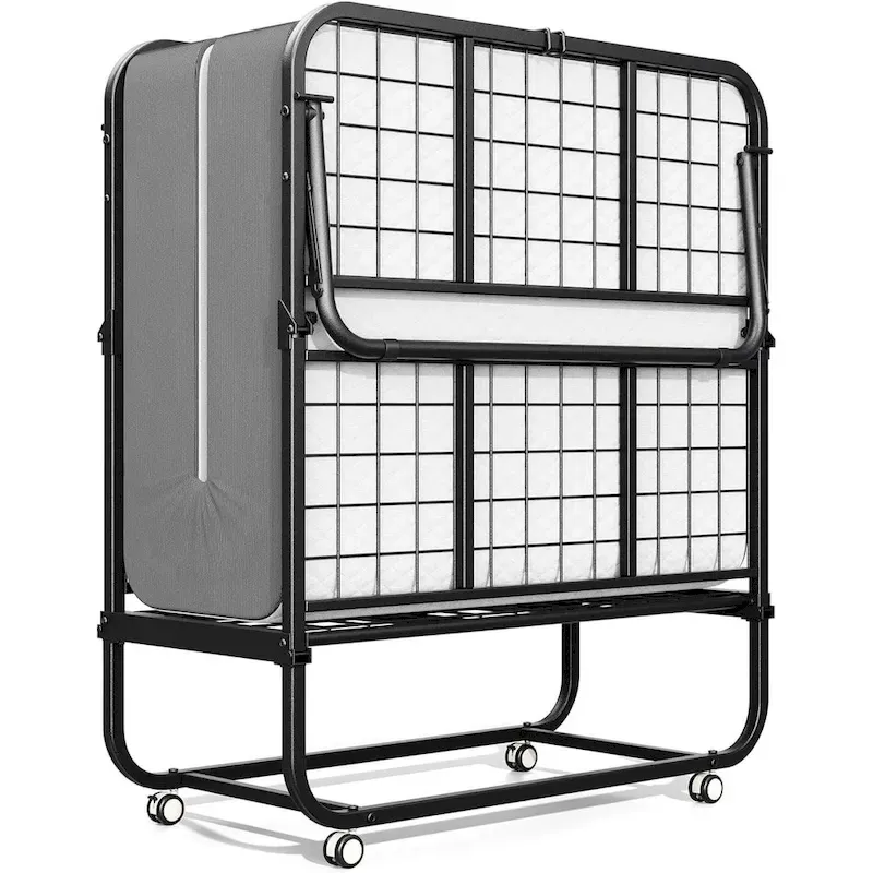 75x31 Rollaway Folding Guest Bed Twin Size with 5 Mattress