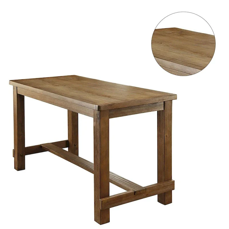 Rectangular Counter Height Table in Natural Tone - Natural Tone