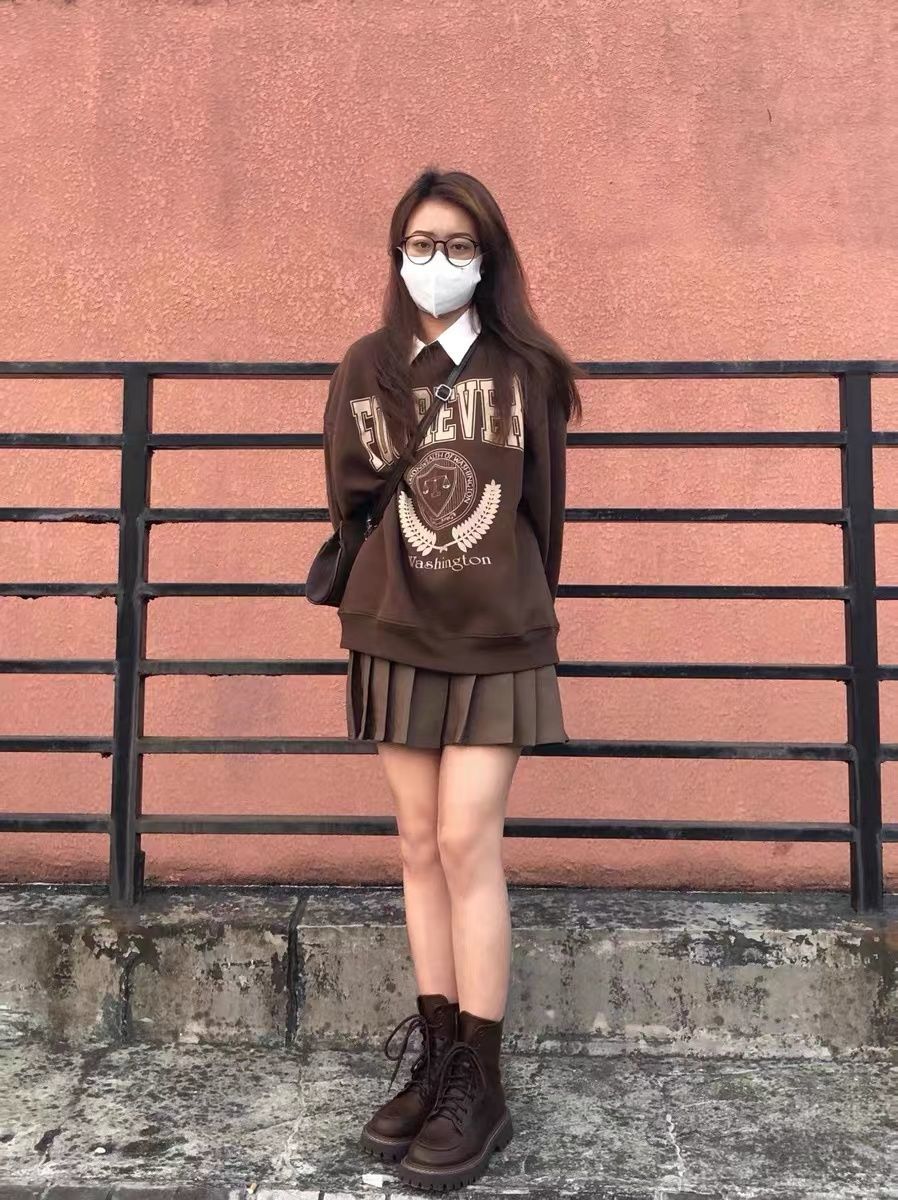 hulianfu Y2K Vintage Brown Sweatshirts Women Streetwear Egirl Aesthetic Letter Oversize Hoodies Harajuku Korean Style Female - Deanwangkt