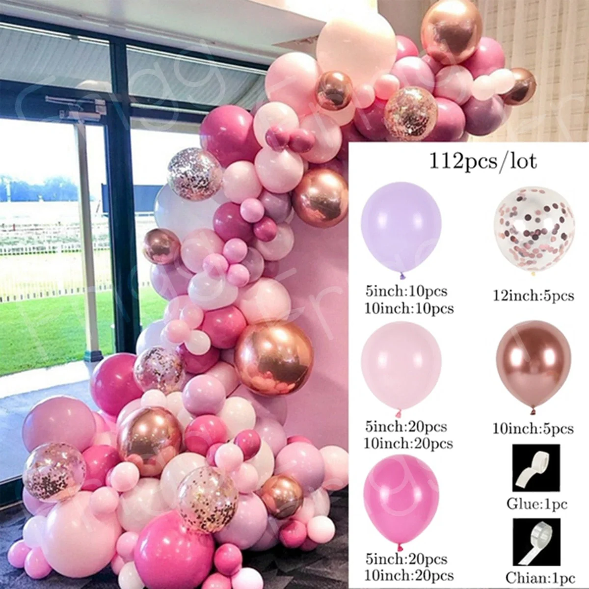 HULIANFU Macaron Pink Balloon Garland Arch Kit Wedding Birthday Party Decoration Kids Globos Rose Gold Confetti Latex Ballon Baby Shower - Deanwangkt