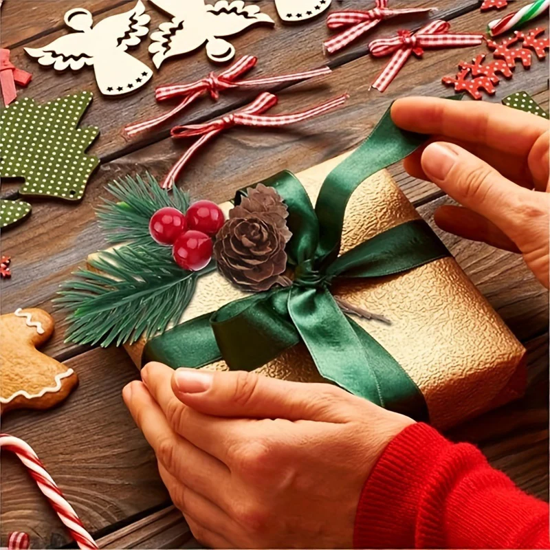 20pcs Christmas Berry Pine Cone Artificial Flowers Winter Christmas Decorations with Red Berries Pine Needles for Craft Table, Fireplace, Bar, Party, Holiday Decorations, and Essential Thanksgiving Christmas Decorations - Deanwangkt