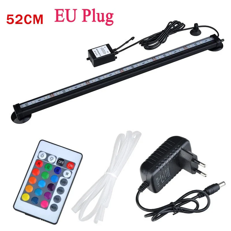 HULIANFU LED Air Bubble Light Aquarium Lamp Underwater Submersible Fish Tank Light Color Changing  Making Oxygen for Fish Tank - Deanwangkt