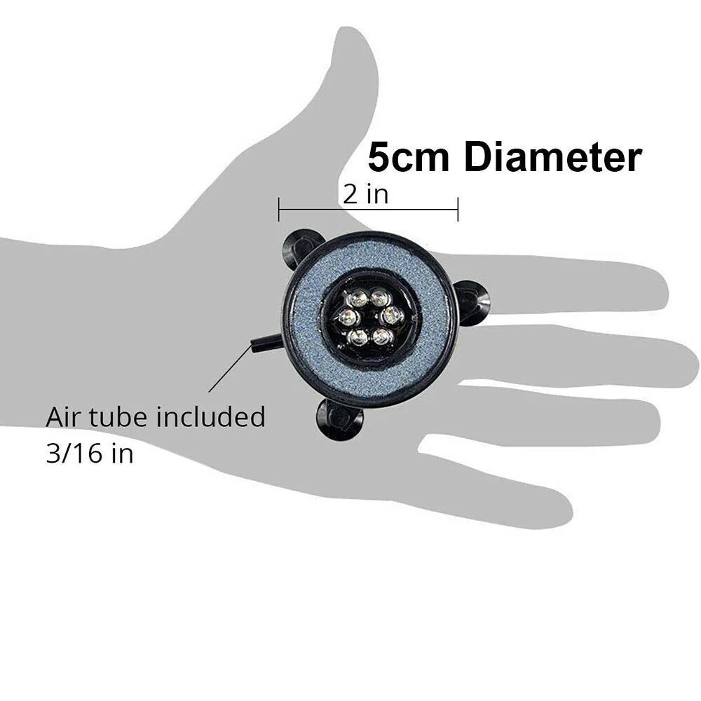 HULIANFU Underwater Submersible Fish Tank Light Color Changing LED Air Bubble Light Aquarium Air Bubble Lamp Making Oxygen for Fish Tank - Deanwangkt