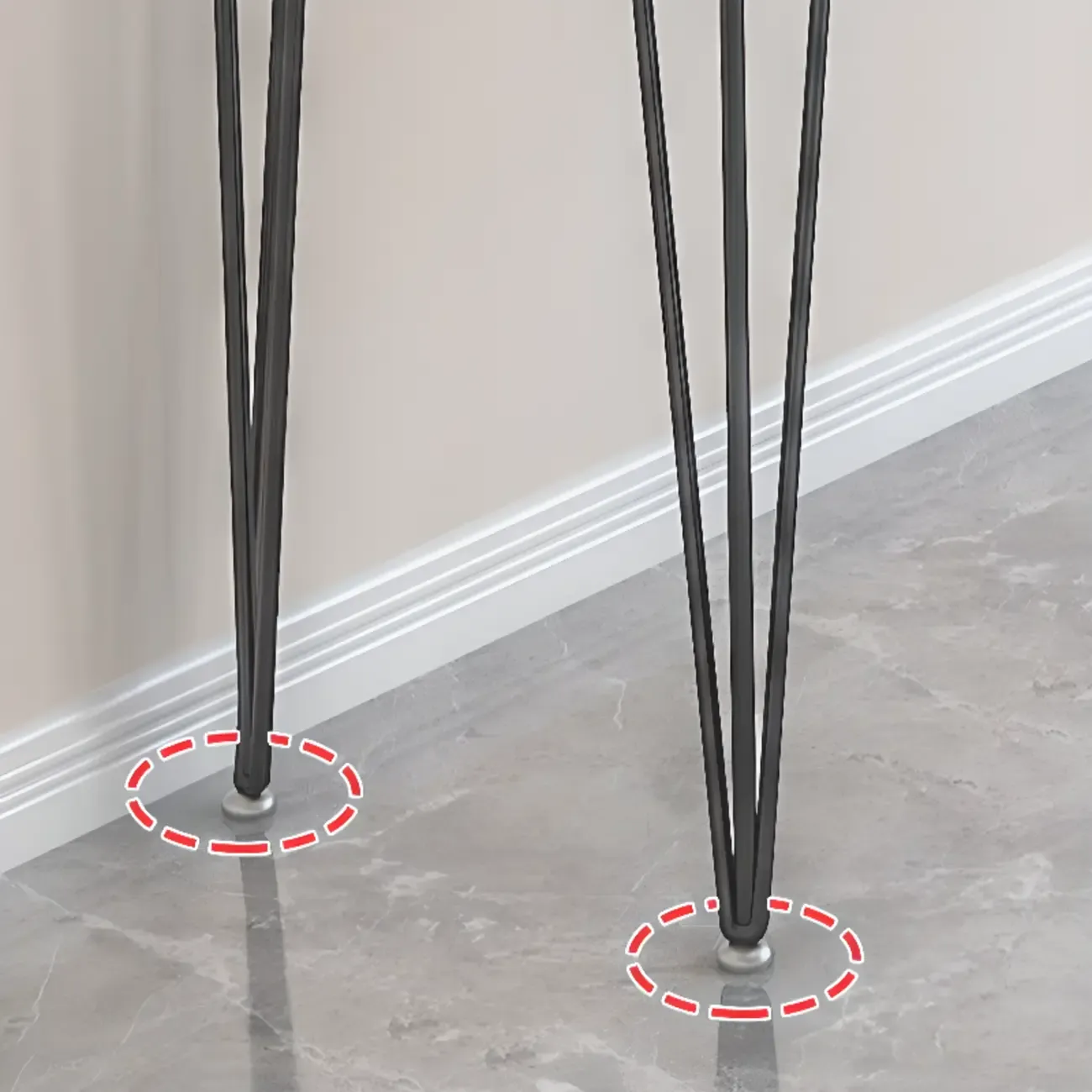 Sleek Modern White Bar Height Table Wood Top Metal Base