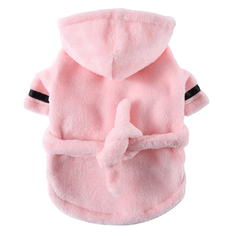 HULIANFU Pet Dog Towel Pajama with Hood Thickened Luxury Soft Cotton Hooded Bathrobe Quick Drying and Super Absorbent Dog Bath Towel - Deanwangkt