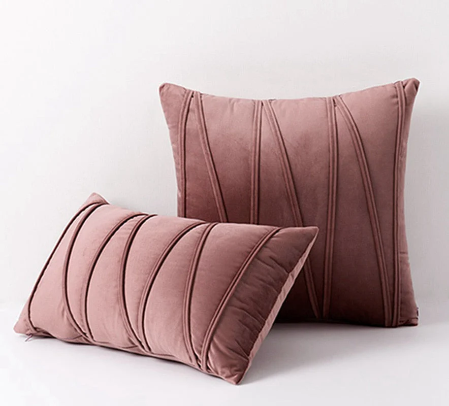 HULIANFU Inyahome New Art Velvet Yellow Blue Pink Solid Color Cushion Cover Pillow Cover Pillow Case Home Decorative Sofa Throw Decor - Deanwangkt