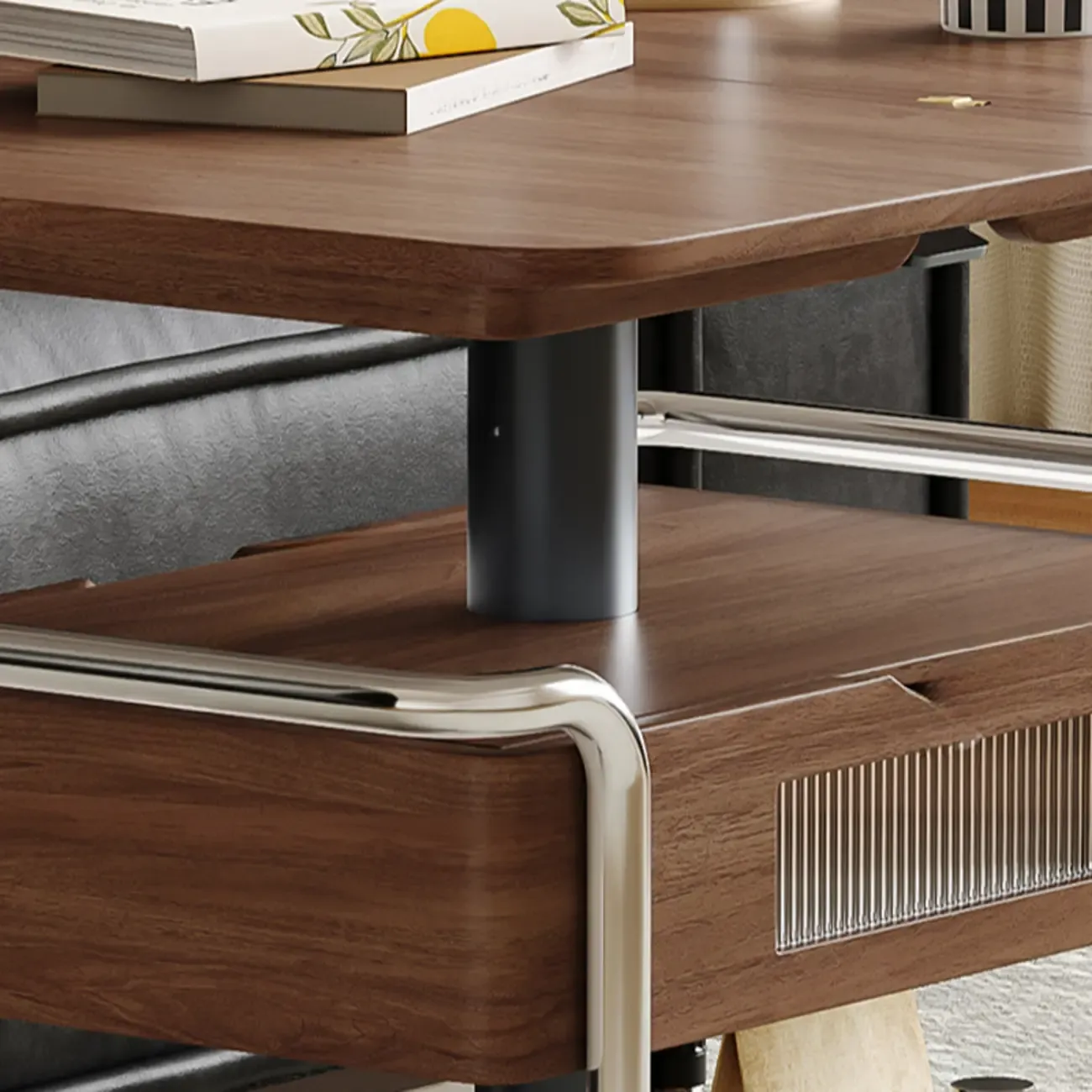 Practical Traditional Wood Wheel End Table