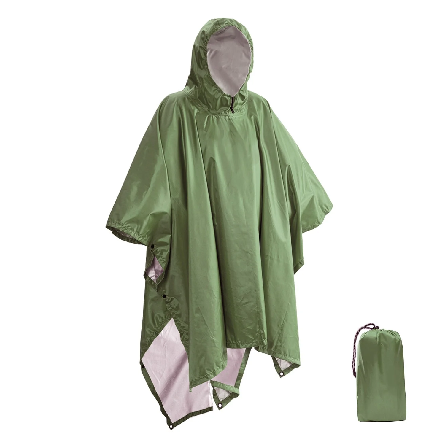 HULIANFU Portable Multifunctional 3 In 1 Rain Coat Hiking Camping Raincoat Poncho Mat Awning Durable Outdoor Activity Rain Gear Supplie - Deanwangkt