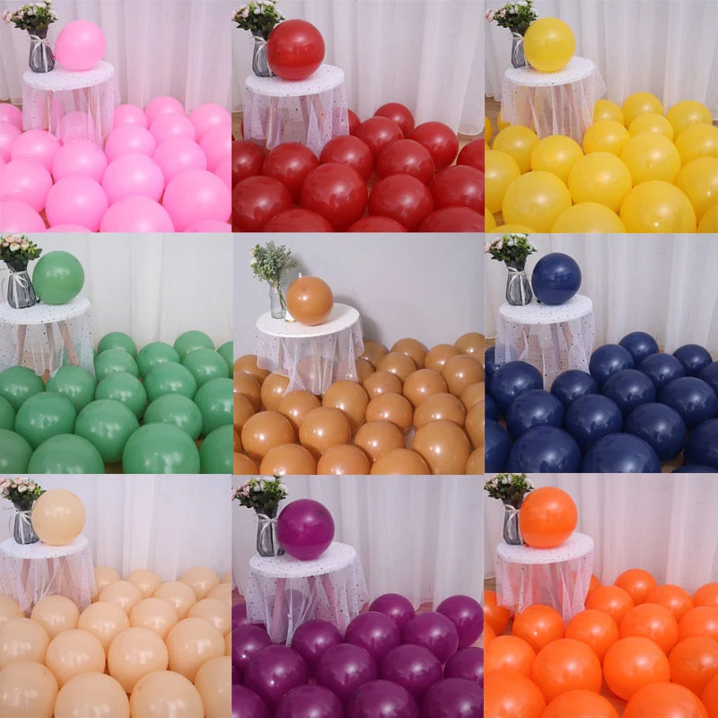 HULIANFU Latex Balloons 10 inch Large Helium Party Balloons for Wedding Birthday Party Supplies Ceremony Decorations 30/50/100 pcs - Deanwangkt