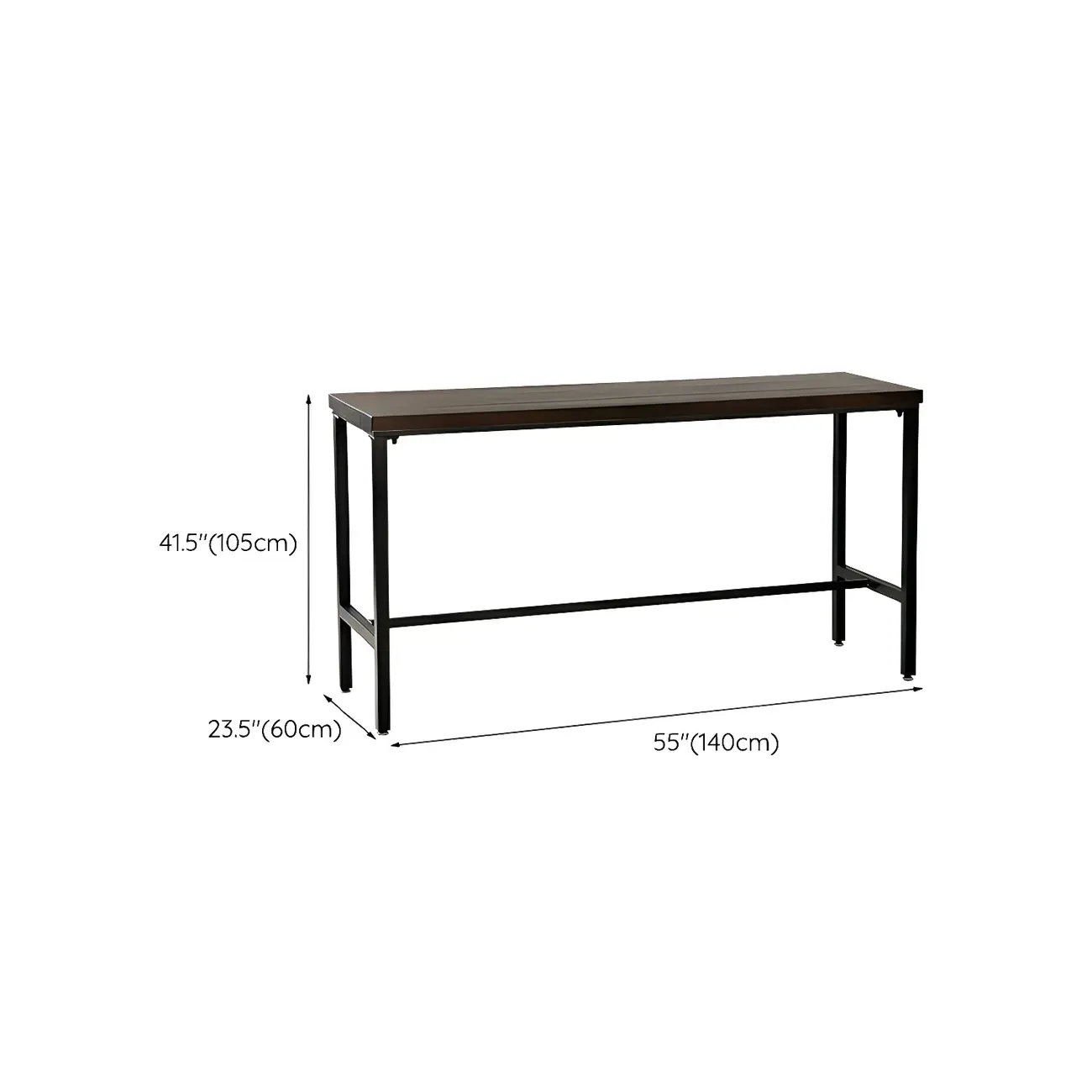Industrial Brown Wooden Metal Adjustable Bar Tables