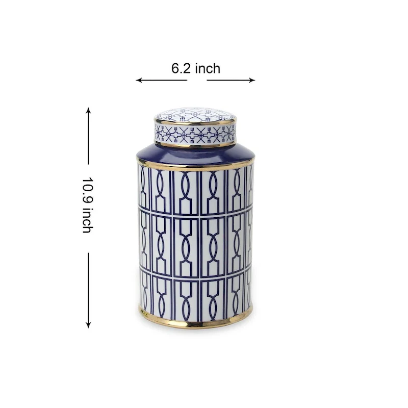 Beloved Geometric Jar with Lid