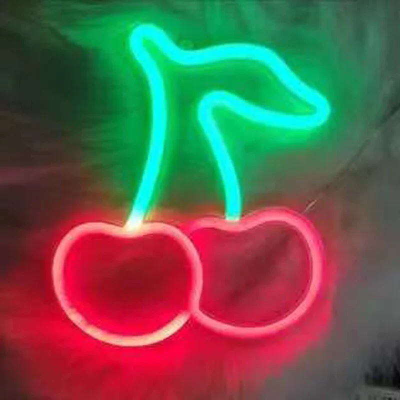 HULIANFU Night Ligh USB Powered Banana Cactus Pineapple Coconut Tree Love Popsicle Hello Rose Led Backplane Neon Lights for Bedroom Decor - Deanwangkt