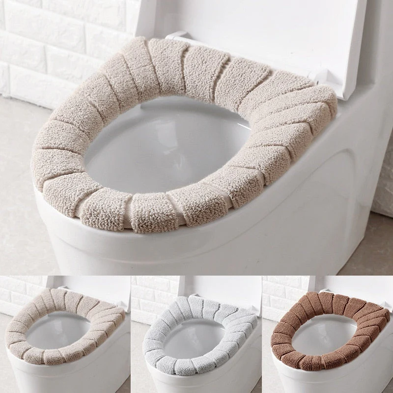 HULIANFU Toilet Seat Cover Warm Soft Acrylic Washable Mat Home Decor Closestool Mat Seat Case Toilet Lid Cover Accessories Bathroom Home - Deanwangkt