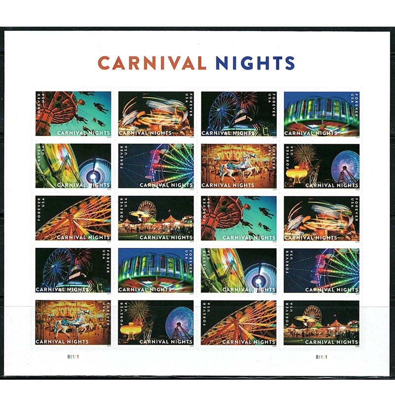 Carnival Nights 2024, (Sheet of 20) - TWENTYSTAMPS