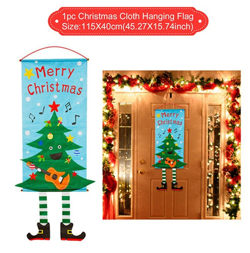 HULIANFU Merry Christmas Hanging Flag Christmas Decorations For Home Door Christmas Ornaments Xmas Gifts Navidad Decor 2026  New Year - Deanwangkt