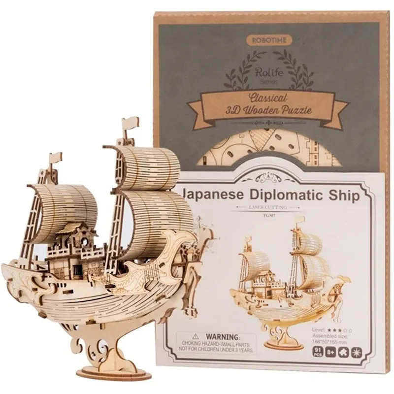 DIY 3D Puzzle - Japanese Diplomatic Ship - 91pcs