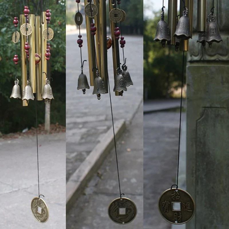 HULIANFU Outdoor Living Wind Chimes Yard Garden Tubes Bells Copper Antique Windchime Wall Hanging Home Decor Decoration wind chimes - Deanwangkt