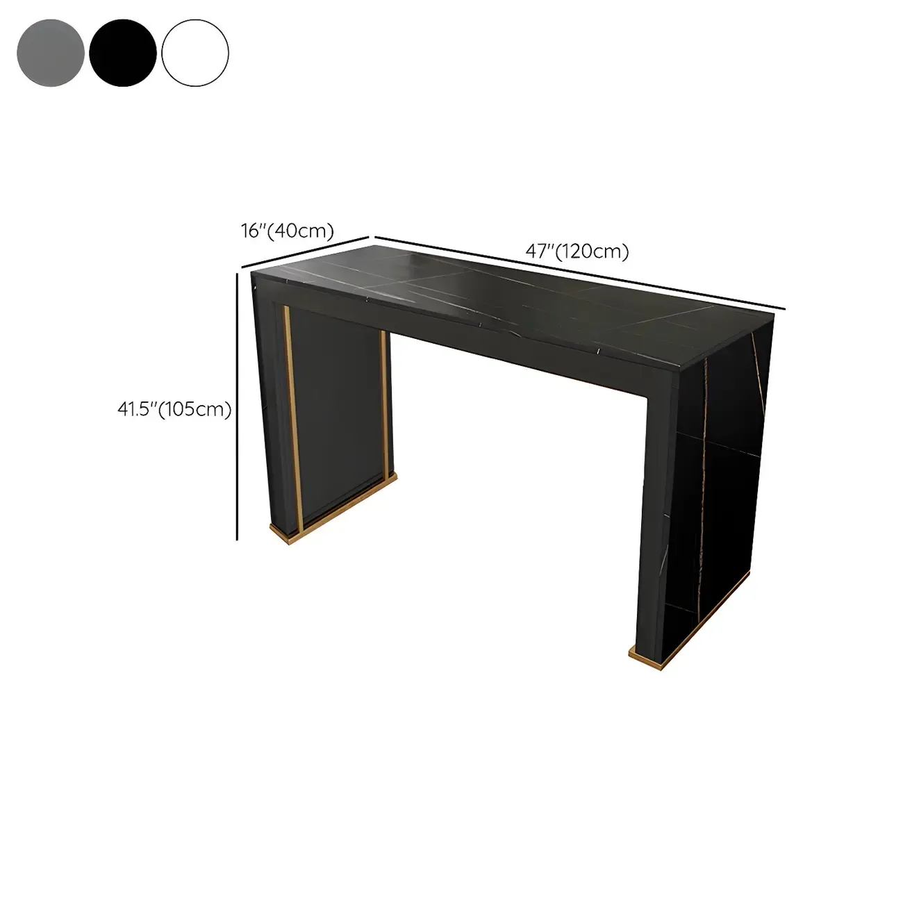 Modern White Stone Top Wood Dual-Pedestal Bar Tables