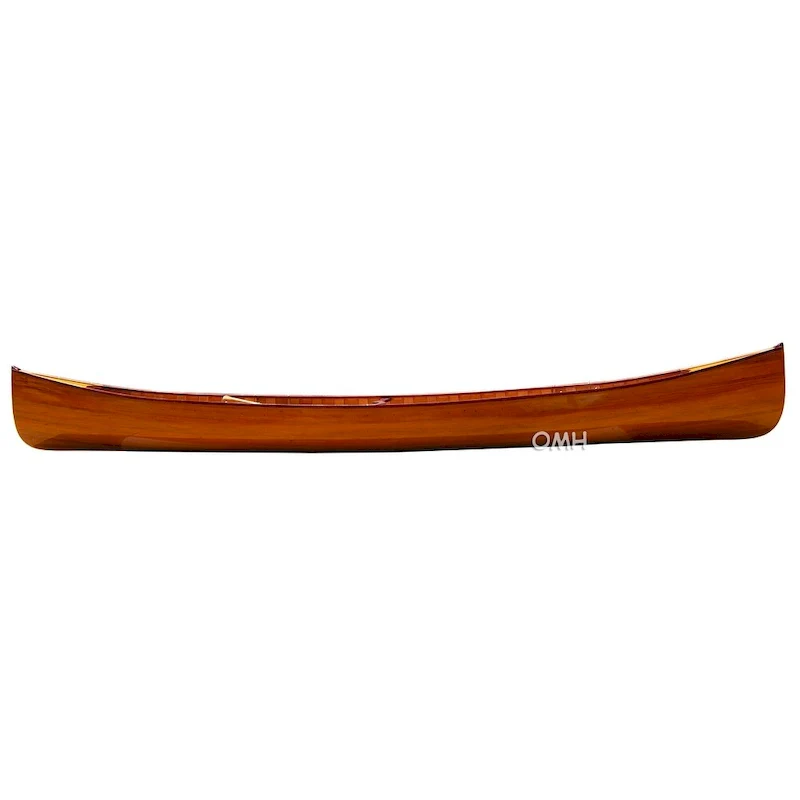 Wooden Canoe with Ribs 16 Mahogany