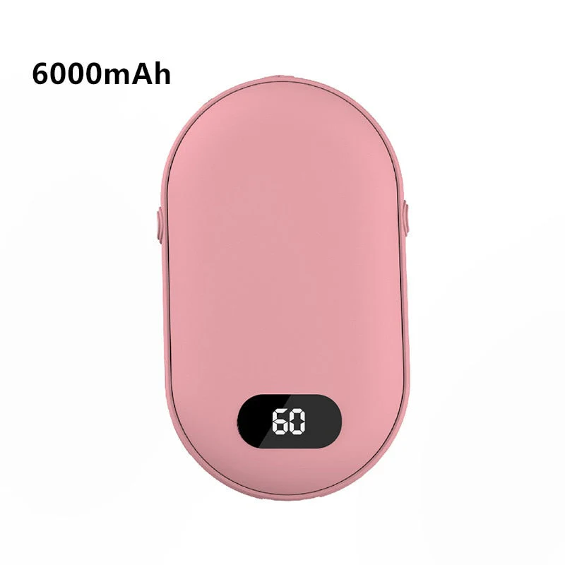 HULIANFU Portable USB Heater Rechargeable Electric Hand Warmer In Winter Double-Sided Heating Mini Mobile Power Supply Handwarmer 2 In 1 - Deanwangkt