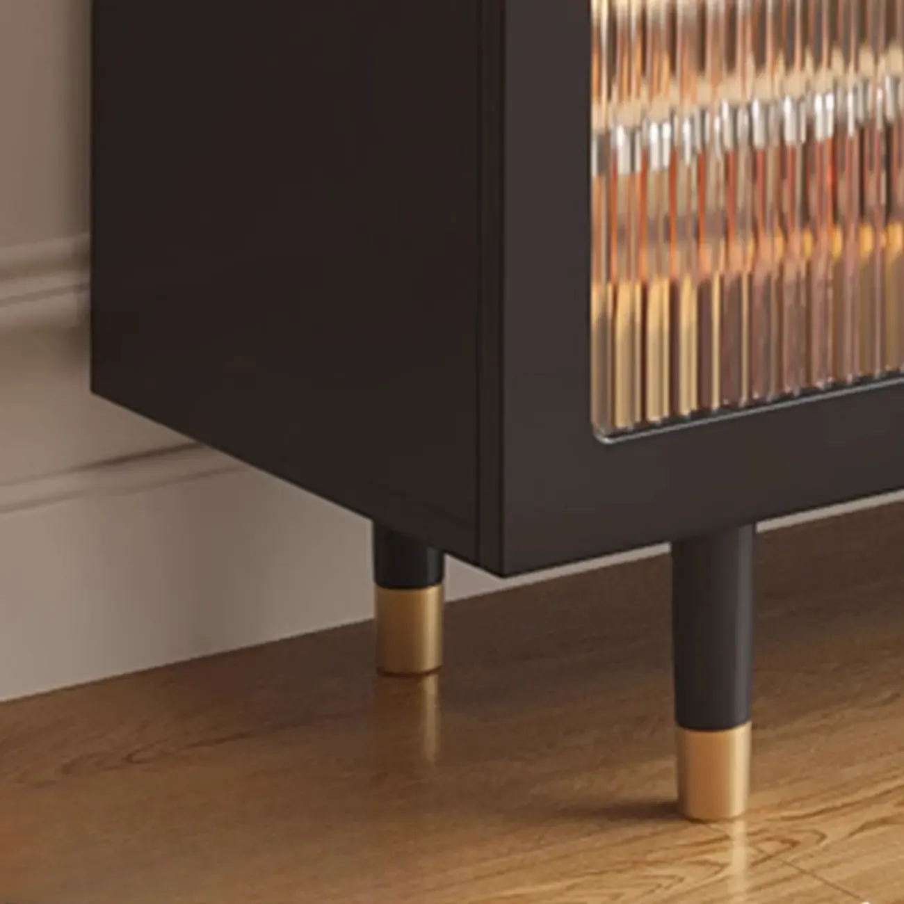 Modern Wooden 2-Drawer Open Shelving Buffet Cabinet