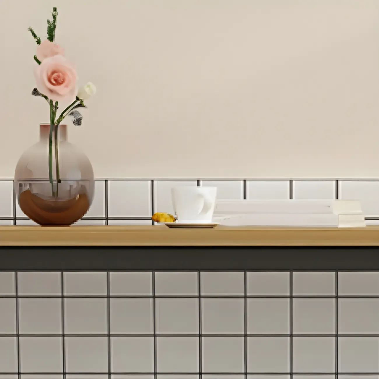 Rectangular Natural Wood Metal Trestle Bar Tables